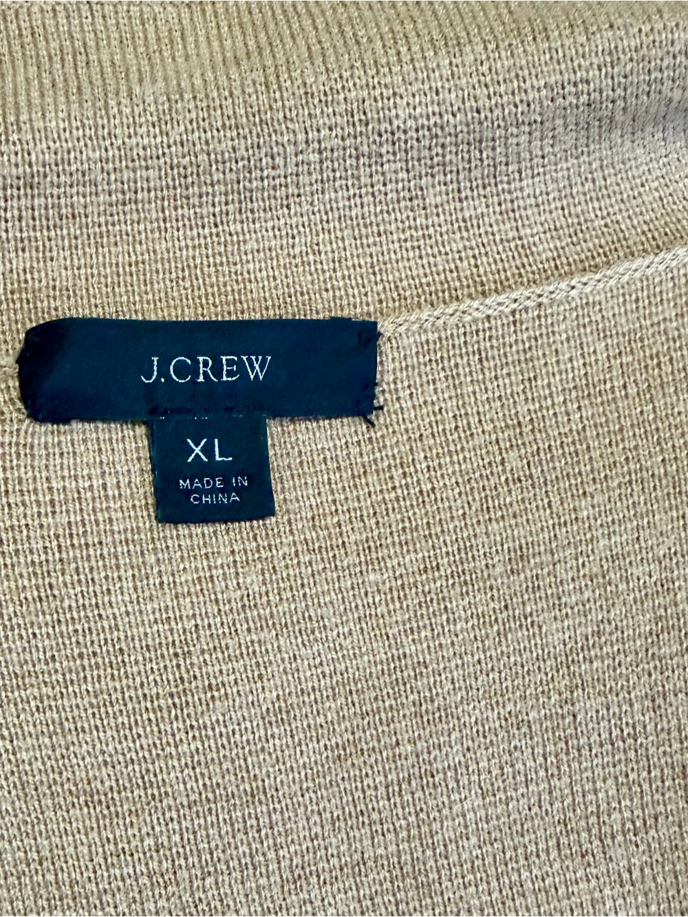 J. Crew Open-Front Knit Sweater-Blazer in Camel Brown (Size XL) - Picture 3 of 4